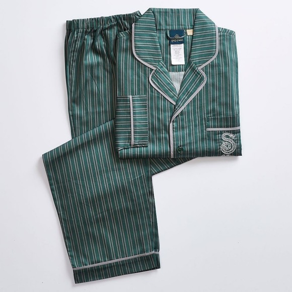 Pottery Barn Teen Harry Potter Slytherin Pajama Set Unisex Adult Size Medium NEW - Picture 2 of 9